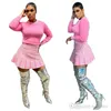 Women Two Piece Set 2023 Designer Spring Long Sleeve And Short Skirt Fashion Casual Ladies Outfits