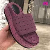 2021 Mode Hoge Kwaliteit Vrouwen Klassieke Slippers Luxe Designer Casual Strand Schoenen Canvas Rubber Antislip Sandalen Grote 35-44