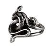 Drop Jewelry Nature Born Killers Men S925 Sterling Sliver Animal Snake Ring Size 7~12 for Adult Gift