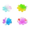 Children Christmas Halloween Favor Gifts Colorful Octopus Keychain Fidget Toys Multi Emoticon Push Bubble Stress Relief Octopuses Sensory Toy For Autism Special