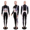 Track Tracksuit Women Sportwear Long Sleeve Crop Tops And Pants Leggings Sets 2 Pieces Lounge Wear Sweatsuit Wholesale Dropping 211116