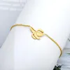Lien, chaîne personnalité féminine bracelet en or banane bracelets en acier inoxydable de luxe cadeaux de Noël pour femmes accessoires bijoux 2021