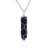 Pedra natural de cristal pingente artesanal colares com corrente para mulheres homens moda energia healing jóias