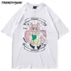 Tshirt Hip Hop Oversize Streetwear Maglietta Harajuku Anime Girl Stampa T-Shirt Cotone Casual Uomo Estate Manica corta Top Tee 210601