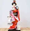 30cm Kawaii Japonais Belle Geisha Figurines Poupées avec belle décoration de bureau de maison de kimono Miniatures cadeau d'anniversaire 211108