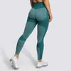 Leggings patchwork Donna Fitness Stampa senza cuciture Pantaloni da palestra per allenamento push-up a vita alta Bicolore 210925