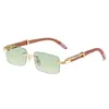 20% OFF Luxury Designer New Men's and Women's Sunglasses 20% Off frameless wood spring leg tide frame glasses