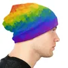 Berets Rainbow Pride Paint Bonnet Mössor Stickad hatt Hip Hop Outdoor Skullies Fauries LGBT Mäns Kvinnors Varma Multifunktions Keps