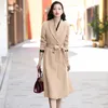 Women's Trench Coats Autumn / Winter 2022 Windbreaker Middle Long British Style High End Atmospheric Korean Loose Coat Extended