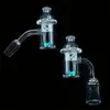 10 mm 14 mm 18 mm Macho Hembra tubo quemador de aceite 25 mm Cuarzo Banger Nail Parte superior plana con Cyclone Spinning Carb Cap Terp Pearl para Dab Rigs Bongs