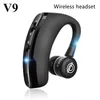 V9 hörlurar Handsfree Business Bluetooth-hörlurar med MIC Wireless Bluetooth-headset för Drive Buller Reduction