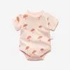 Bear Leader Toddler Baby Cartoon Print Rompers Fashion Summer Born Casual Bodysuits Infant Sweet Kläder för 0-2Y 210708