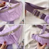 Splice Pu Leather poitrine Pouche pour les femmes 2021 Fashion Waist Sac Designer Fanny Pack Travel Banana Belt Bags Crossbody Bags6806064