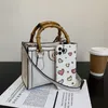 단독 디자이너 새로운 작은 사각형 가방 패션 레드 같은 휴대용 메신저 여성 가방 대나무 핸드백 지갑