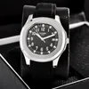 남성 시계 자동 2813 운동 40mm 편안한 고무 스트랩 5ATM 방수 빛나는 최고 품질의 손목 시계 montre de luxe 골드 시계
