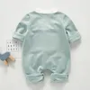 Chinese Style born Boys Jumpsuits Clothes Spring Autumn Baby Rompers Long Sleeve Children 0-3Yrs 210429