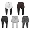 Pantalones deportivos de camuflaje para hombre, de dos pisos, 2 en 1, transpirables, para entrenamiento, correr, gimnasio, Fitness, Jogging, pantalones cortos de secado rápido para hombre, 210716