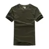 Estilo militar masculina de manga curta t-shirt do exército de verão verde combate tático plus tamanho camiseta ocasional o pescoço camiseta macho tee tops 210518