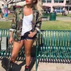 Jaqueta de mulher mola atacado plus tamanho roupas mulheres bombardeiro camuflagem manga longa bf estilo top casaco legal menina 210525