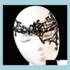 Masks Festive Supplies Home Garden Women Sexy Lady Lace Eye Mask For Party Halloween Venetian Masquerade Event Mardi Gras Dress Costum