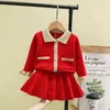 冬の女の子のセーターセット秋の子供のファッション服幼児の赤ちゃん女の子服卸売子供の衣装211224