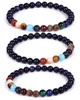 Blue Sand Planets Bead Armband Stone Universe Yoga Solar Chakra en String Armbanden voor Vrouwen Mannen