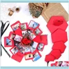 Avvolgere Evento Forniture per feste festive Giardino domestico Esplosione creativa Esagonale Fai da te Po Scrapbooking Bomb Box Amici Regalo Scrapbook Festival Lov