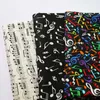 100cm*110cm Music Note Print Cotton Cloth Craft Diy Zakka Cotton Material Fabric Poplin 210702