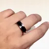 Mode titanium staal liefde ring zilver rose gouden ring voor liefhebbers wit zwart Keramische paar ring Voor gift223v5106308