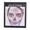 Halloween color face stickers Acrylic DIY tattoos Facial makeup Music Festival Trendy Shiny Decoration 3D Crystal Sticker