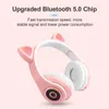 B39 Wireless LED Cat Ear Bluetooth Headphone Novelty Noise Canceling Headphones For Kid iPhone Android Cell Phone iPad iPod Earpho4121515