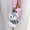 Keychains äkta Rex Fur Nyögonchain valp hundväska handväska charm ryggsäck hänge tillbehör leksak gåva miri22