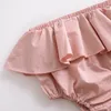 아기 Jumpsuits Bloomers 반바지 바지 코튼 삼각형 솔리드 소녀 짧은 캐주얼 여름 바지 유아 0352