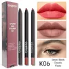 3pcs läppfodral eyeliner penna set vattentät matt läppstift fuktgivande konturpinne penna smink verktyg öga kosmetiska pennor