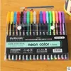 Evidenziatori 48color Art Set Highlighter Gel Pen Ricariche Metallico Pastello Glitter Schizzo Disegno Colore Scuola Cancelleria Pennarello Regali