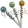 Glass bong spiral oil Burner pyrex pipes nail glass oil pipes for smoking hand pipe Glass water pipe