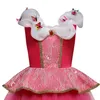 Roupas conjuntos de neve e gelo vestido de princesa, vestido de princesa performance