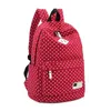 Polka Dot School Shoulder Canvas Backpack Bag Travel Rucksack Large Capcity Student Daypack Satchel J60D X0529