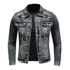 Vintage Motocicleta Jaqueta Denim Masculina Primavera Outono Militar Masculina Cowboy Jaquetas Jeans Lavadas Casacos Tamanho M-4XL Jaqueta Masculina Masculina