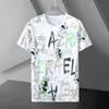 Men's T-Shirts Arrival Super Large Men Short Sleeve Summer Fashionable Print Casual O-neck Knitted Tshirt Plus Size XL-6XL 7XL 8XL 9XL 10XL