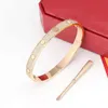 Bracciale Tennis Love Donna Acciaio Inossidabile Oro Rosa Coppia Gioielli di Moda con Diamanti in Mano Regalo di San Valentino per la Proposta di Fidanzata