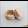 Packaging & Display Drop Delivery 2021 Mini Round Wooden Storage Boxes Ring Vintage Decorative Natural Craft Jewelry Box Case Wedding Accesso