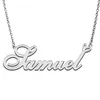 Colares de pingente Samuel Amor Coração Nome Colar Personalizado Banhado Aço Inoxidável Collar Para As Mulheres Meninas Amigos Aniversário Wedding G