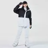 -30 degree Ski Suit Women Winter Jackets and Pants Warm Waterproof Women's Outdoor Snow Snowboarding Brand 220106