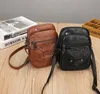 5pcs Messenger Bags Women PU Retro Multi-layer Mini Mobile Phone Shoulder Bag