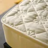 Sólido Engrossar Quilted Rei Queen Size Protetor Anti-Bactérias Colchão Topper Air-Permeable Bed Pad Capa