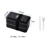Boîte à lunch sans BPA Double couche Portable Bento Conteneur alimentaire écologique avec compartiments étanches au micro-ondes 210423