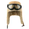 Cykla kepsar Masker Vinter Skidhatt Vindskydd Termisk Fleece Running Skidor Motocycle Varm Utomhus Öronskydd Free Goggles