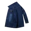 Casual Loose Mäns Denimjacka Classic Jeans Coat Stor Asiatisk Storlek M-8XL För 145 kg Fat Guy Veste Grande Taille Pour Hommes