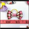 Apparel Supplies Home Garden Drop Delivery 2021 100 PiecesLot Cute Ribbon Pet Grooming Aessories Handmade Small Dog Cat Hair 2422552